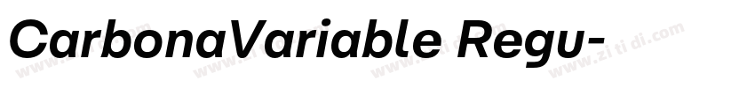 CarbonaVariable Regu字体转换